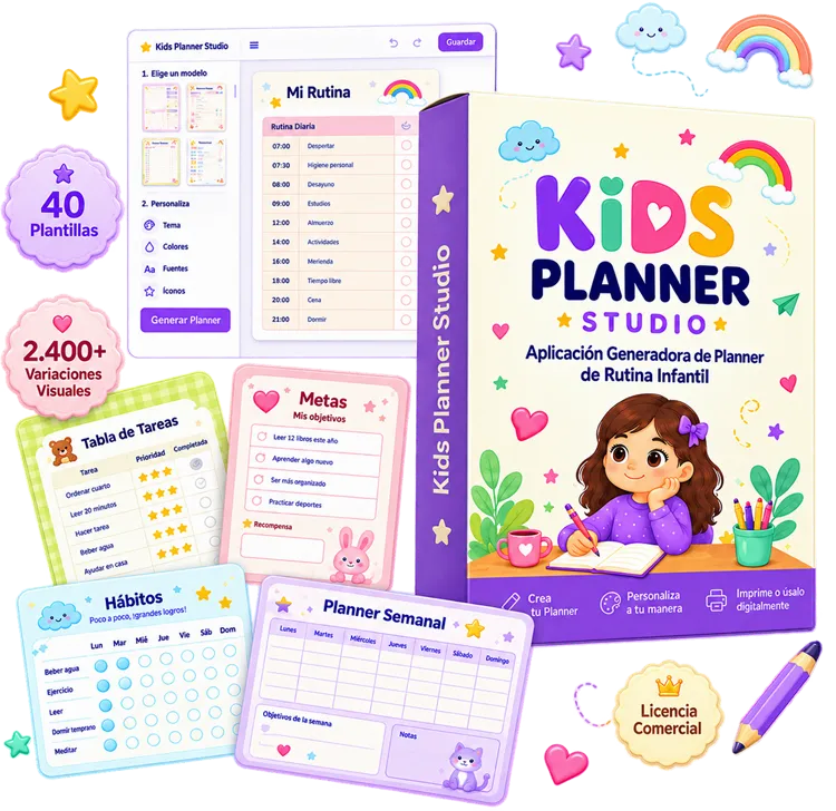 Caja de Kids Planner Studio