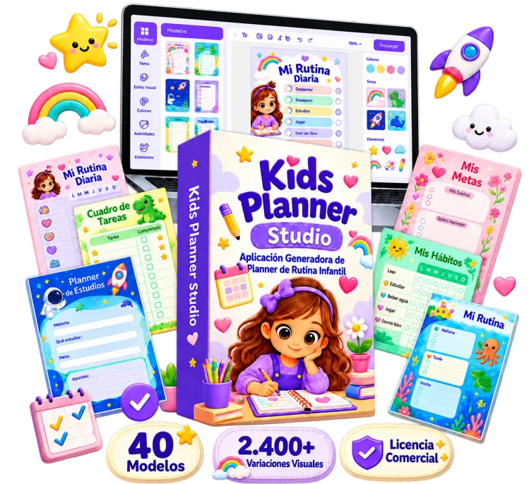 Kids Planner Studio — Vista Previa del Editor